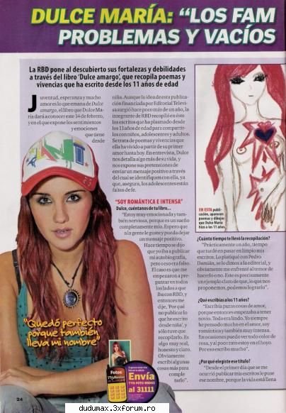 Dulce Amargo - un interviu k dulce despre cartea - Dulce Maria
